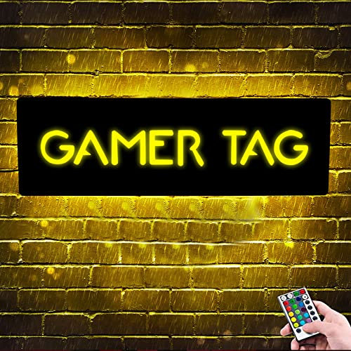 Ozinna Nom Personnalisé Enseignes Au Néon Signe de La Game Zone Led Light Gaming Pour Décor de Chambre Salle, Bar, Cadeau pour Les Adolescents, Les Amis, Les Garçons,Bois