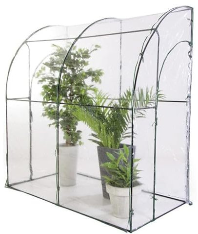 Invernadero de jardín y balcón montado en pared de pvc 100x200x215 cm