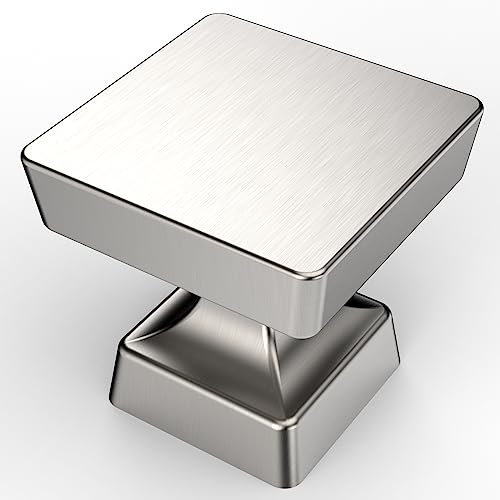 Furniware Drawer Knobs and Handles, Brushed Nickel, Black for Kitchen, Bathroom Dresser and Cupboard