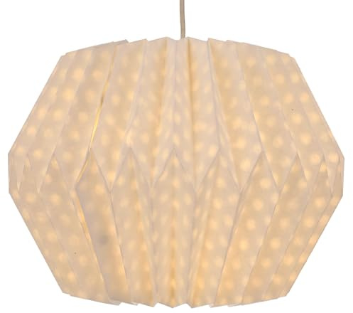 Origami Design Papier Lampenschirm, faltbar, modern, Modell Umbria 2 | Falttechnik für kreative Lichtgestaltung, Magnetverschluss, leicht aufzufalten, elegantes Design