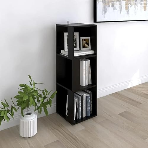 vidaXL Eckregal Schwarz 33x33x100 cm Holzwerkstoff