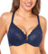 DotVol Women's Front Closure Underwire T-Back Full Figure Plus Size Unlined Seamless Bra(Blue,40E)