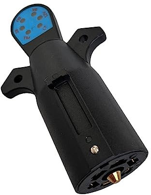 IEEDFJKK Testeur de connecteur de Prise de remorque à 7 Broches Durable et Stable avec Identification par LED, etc.