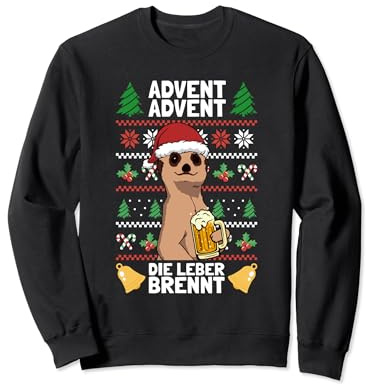 Advent die Leber brennt Ugly Christmas Weihnachtsoutfit Sweatshirt