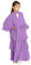 M?dchen Kleid Muslimisches Chiffon Gebetskleid Gebetskleidung f?r Kinder Abaya Einfarbig Vorne Offen Strickjacke Islamischer Naher Osten Dubai T?rkei Maxi Kaftan Kleider mit Hijab Lila 13-14 Jahre