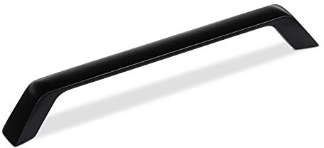 SOTECH 10 x poignées de meuble Blackline II BA 160 mm noir mat, poignées d'armoire longueur 180 mm x largeur 17 mm x hauteur 25 mm