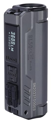 IMALENT BL50 3600 lumens EDC lampe Torche avec 365nm UV LED, utilisation CREE xhp50.3 hi LED type C lampe de poche rechargeable avec pour l'extérieur et la police de service (Grey)