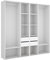 DEKIT GRUPO RIMOBEL SUIT - Conjunto de armario-vestidor con cuatro cajones - BLANCO/NATURAL - 205 x 196 x 45