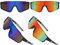 JSTHHTT 2 Pcs Cycling Glasses, Sports Polarized Sunglasses, Polarized Cycling Sunglasses for Men Women, Polarised Sun Glasses UV400 Protection Ski Goggles Outdoor Bicycle Motorbike Driving Fishing