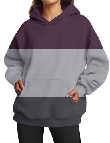 HOOUDO Sale Angebote Sale Angebote Damen Oversized Sweatshirts Hoodies Langarmshirts Pullover Herbstkleidung Mit Tasche Armband Mit Perle Pullover Damen Basic Baumwolle Warme S Mein Bestellung Sale