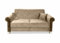 Ares Meble Stilvolles Sofa Dakota - Modernes Sofa 2 sitzer - Wohnzimmer Sofa - Kleine Sofa mit losen Rückenkissen - Solider Rahmen - Samt - Beige - Sonoma-Beine