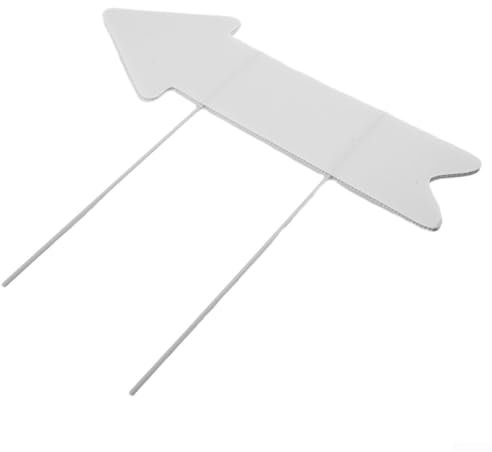 Lot de 5 panneaux directionnels vierges réutilisables avec 2 piquets en bois, parfaits pour la direction d'événements et la direction des invités