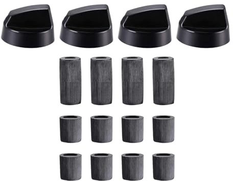 Boutons De Contrôle Supérieurs De La Poêle | Boutons De Cuisinière | Remplacements Boutons Réchaud 4X | Bouton Poêle Thermostat | Cuisinière À Gaz Universel | Adaptateurs Pour Commande Commutateurs