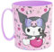 Taza infantil de plástico reutilizable para microondas de 390 ml de Kuromi
