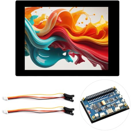 Waveshare ESP32-S3 2.41inch AMOLED Touch Display Development Board, 600x450, 32-bit LX7 Dual-Core Processor, Onboard Accelerometer and Gyroscope Sensor, ESP32 with Display Without Case