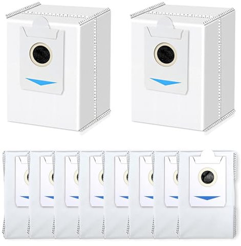 SpeHiate 10 Pezzi Sacchetti Polvere per Ecovacs Deebot T30S/ T30S PRO/ X5 Omni/ X2 Omni/ X2 Pro Aspirapolvere Robot, Accessori di Sacchetto Filtro di Ricambio, 3L di Alta Capacità