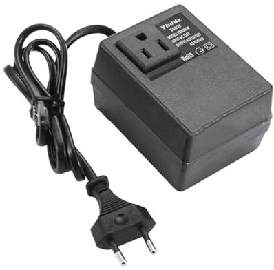 Shovelmty Transformador Convertidor de Voltaje de 200 W de la UE A EE. UU. - Transformador Reductor de 220 V A 110 V Adaptador de Viaje Monofásico Enchufe de la UE