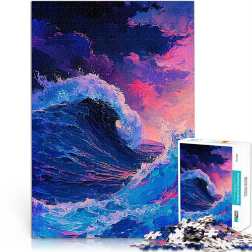 Puzzle 1000 Teile für Erwachsene „Die große Welle vor Kanagawa“ Geschenkpuzzle 26 x 38 cm einzigartiges Geburtstags- und Geschenkset für Teenager ab 14 Jahren