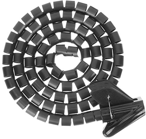 Tofficu Flexibles Kabelrohr für Kabelmanagement Spiralschlauch zur Organisation von Kabeln für Computer Tv und Heimkino Einfach zu Schneiden Installieren und Haustierfreundlich