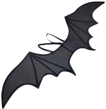 SAIIURV Aile de Cape d'halloween, Ailes de Chauve-Souris pour Costume d'halloween, Décorations Cape de Chauve-Souris, Ailes de Diable pour Adulte Enfant Halloween Carnaval Cosplay Party (Noir)