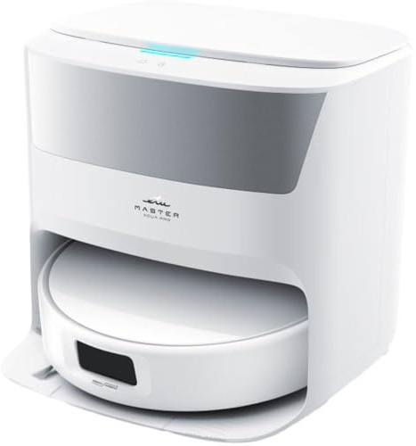 ETA Master Aqua Pro Saugroboter mit Laser-Navigation I Wischfunktion I App-Steuerung I 240 Min. Laufzeit I für Tierhaare & Teppiche I 0,7 l Staubbehälter I leise (75 dB)