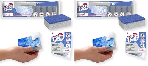 York Spülschwamm 10er Set Topfreiniger Mit Antibakteriellen Eigenschaften Hygienisch mit Zinkmakromoleküle Geschirrschwamm Küchenschwamm Reinigungsschwamm Küche 9 x 6 x 3 cm 10 Stück (Packung mit 2)