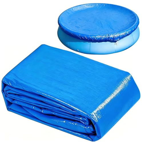 Telo di Copertura per Piscina Rotonda, Telone per Piscina Rotonda, Copertura Piscina Fuori Terra per Estate e Inverno, Telo Copri Piscina, Resistente ai Raggi UV, Antipioggia, Antipolvere