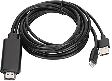 HuadZhylyx Cavo di sincronizzazione schermo 1,8 m 4K da Type‑C a HDMI, cavo adattatore da telefono a HDTV, interfaccia multimediale 4K Ultra HD con involucro in lega di alluminio per