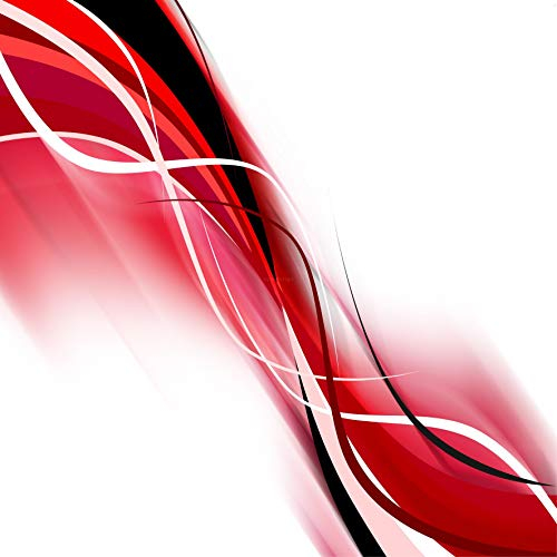 PPA DESIGN Sticker Cuisine Lave Vaisselle Rouge Blanc Abstrait 60x60cm - SALV0037 (Fond Transparent)