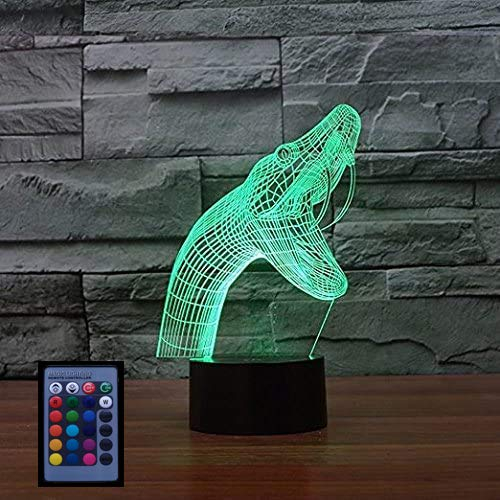 HPBN8 Ltd 3D Schlange Illusions LED Lampen Tolle 7/16 Farbwechsel Fernbedienung Berühren Tabelle Schreibtisch-Nacht licht mit USB-Kabel für Kinder Schlafzimmer Geburtstagsgeschenke Geschenk