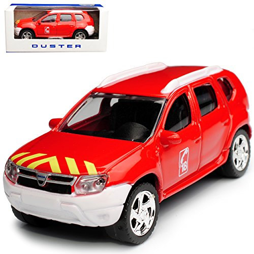 Norev Dacia Duster I SUV Rot Feuerwehr 1. Generation 2010-2018 1/64 Modell Auto mit individiuellem Wunschkennzeichen