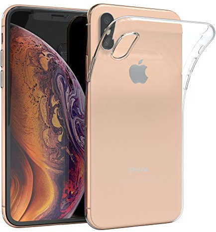 EAZY CASE Hülle kompatibel mit iPhone X/XS Schutzhülle Silikon Ultra dünn Slimcover, Handyhülle, Silikonhülle, Backcover, Transparent/Durchsichtig, Transparent