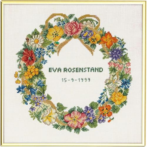 Eva Rosenstand Kreuzstich Set Jubiläums-Kranz Zählmuster