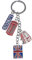 LUOEM UK Flag Metal Keychain Souvenir Keychain Union Jack Keyring Car Keyring Bag Charms
