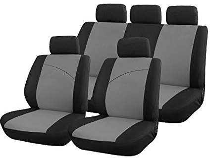 Xtremeauto Grey and Black Sport Car Seat Cover Protectors - C-Zero, C1 C2 C3 C4 C5 C6 C7 DS3 DS4 DS5 Aircross Cactus