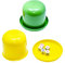 NUOBESTY 2-teiliges Würfelspiel-Set aus Kunststoff, Würfelbecher für Bar-Party, zufällige Farbe
