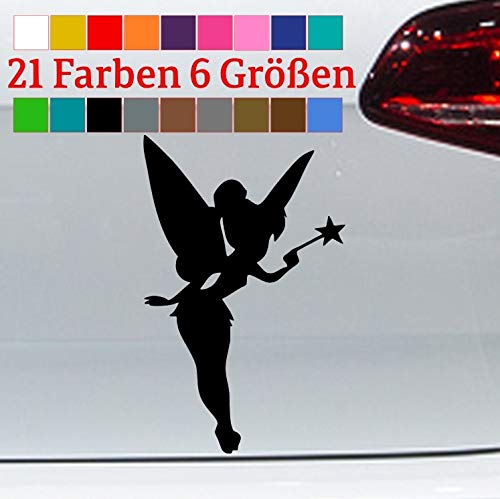 generisch Tinkerbell Fee Aufkleber Zauber Märchen Sage Sticker Feenstaub Car Fairy Fabel in 6 Größen und 21 Farben