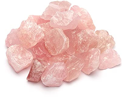 PURAJA Set de pierres précieuses: Quartz Rose | Pierres brutes naturelles de première qualité | Utilisation polyvalente comme pierres à eau, pierres de guérison, pierres de chakra