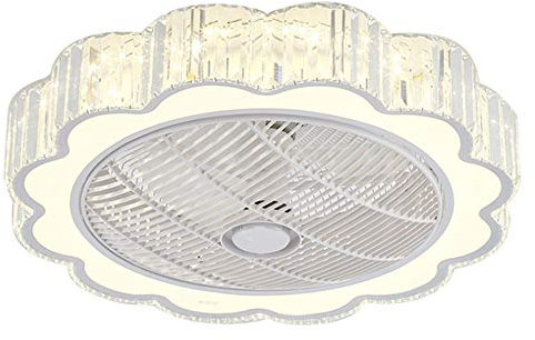 SYZMA Ventilador de Techo con Luz Lámpara LED Ventilador Ventilador-plafon led dimable Decoración de Interiores Ventilador Invisible Lámpara De Techo LED Moderna Ventilador (220V)