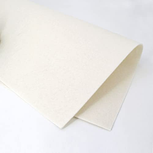Yimihua Filzstoff, Filz Stoff Bastelfilz Farbig Filz Blätter Vliesstoff 50 x 50 cm Kinder DIY Zubehör zum Handwerk Nähen Projekte,2mm Dicker (Color:Nicht-gerade Weiss)