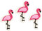 Flamingos flache Zuckerdekore, 6 Stück