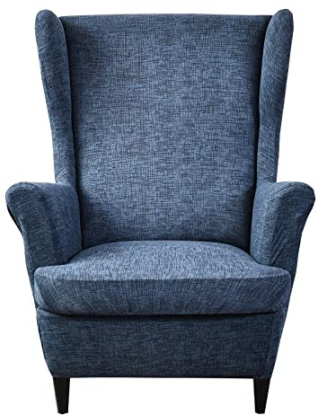 KRFOONN Wingback Chair Covers Slipcovers 2 Piece Stretch Wing Chair Covers Spandex Slipcovers Wingback Sofa Covers Schair Covers Non-Slip Furniture Protector, 04