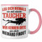 Trendation - Leg Dich Nicht Mit Einem Taucher An Tasse Geschenk Tauch-Lehrer Sport Geschenkidee (Rosa)