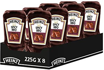 Heinz 76018821 Salsa Spicy Barbecue, 8 x 225 gr