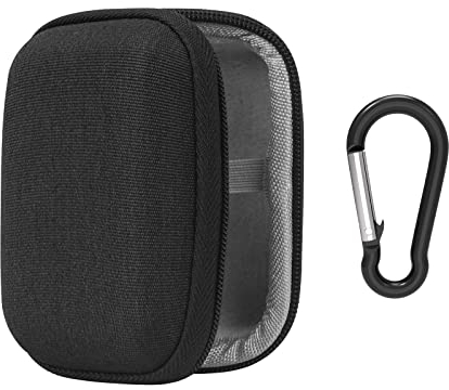 Geekria Earbuds Carrying Case Compatible with Logitech G FITS True Wireless Gaming Earbuds Case, Replacement Protective Travel Pouch Bag with Cable Storage (Dark Grey)