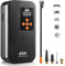 CXY 7500mah Compressore Aria Portatile Auto, Elettrico Pompa Elettrica per Bicicletta, Mini Compressore Pneumatici per Auto Ricaricabili con 4 Ugelli Diversi per Auto, Moto, Biciclette e Palloni
