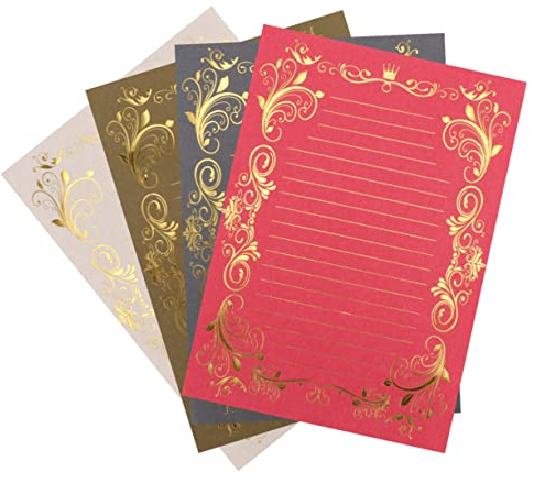 NUOBESTY 4 Sätze Schreibwaren Notizpapier Schreiben Bemalen Von Klassischem Briefpapier Altes Schreibpapier Briefpapier Mit Texten Papierprodukte Romantisch Briefpapier Lieben Spezialpapier