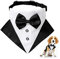 Hund Smoking Bandana Halsband, Formale Hochzeit Party Hund Hochzeit Bandana，Verstellbar Krawatte Haustier Anzug Fliege Bandana für Hochzeit Geburtstag Kostüme (M)