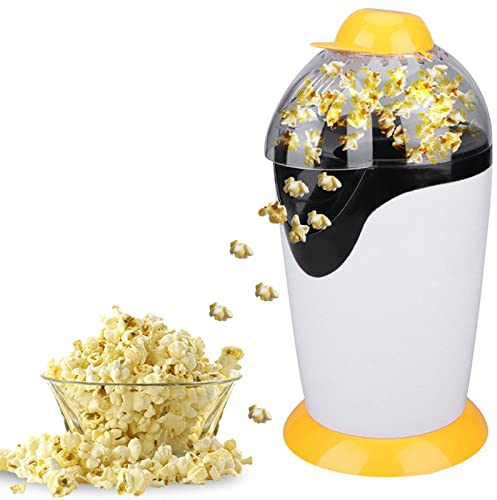 Máquina de Palomitas, Palomitero Eléctrico de Aire Caliente Sin Aceite, 1200W Máquina de Palomitas, Fácil de Limpiar, Palomitas Dulces o Saladas, Antiadherente, Lista en 5 Minutos, Sin BPA