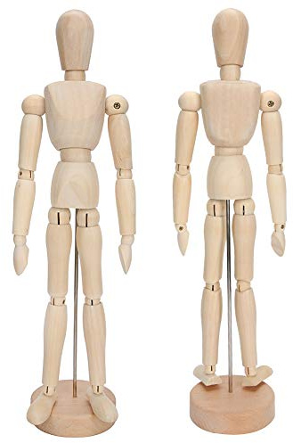Miokycl Menschliche Figur aus Holz, Spielzeug, bewegliche Gliedmaßen, Puppe, Kunst, Skizzenmodelle, Heimdekoration